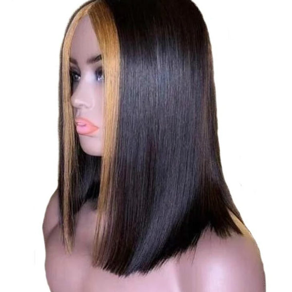 Explosion Style Front Lace Straight Hair Wig European And American Women'S Wig Short Straight Hair Human Hair Wigs