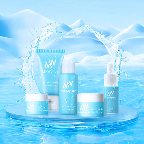 Five-piece Moisturizing Cleansing Tonic Lotion Cream Eyes Lotion Travel Pack