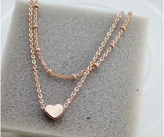 Double Layers Loving Heart Beach Anklet