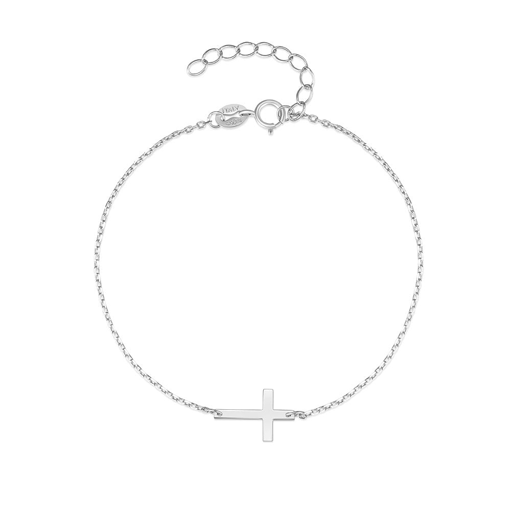 S925 Sterling Silver Creative Cross Bracelet For Women