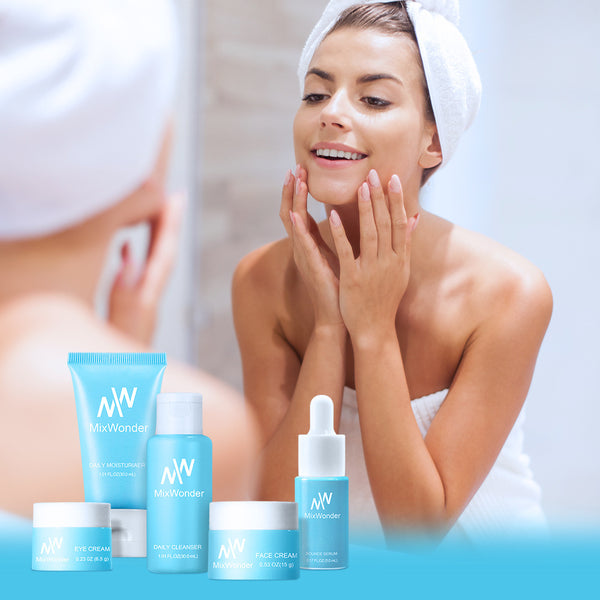 Five-piece Moisturizing Cleansing Tonic Lotion Cream Eyes Lotion Travel Pack