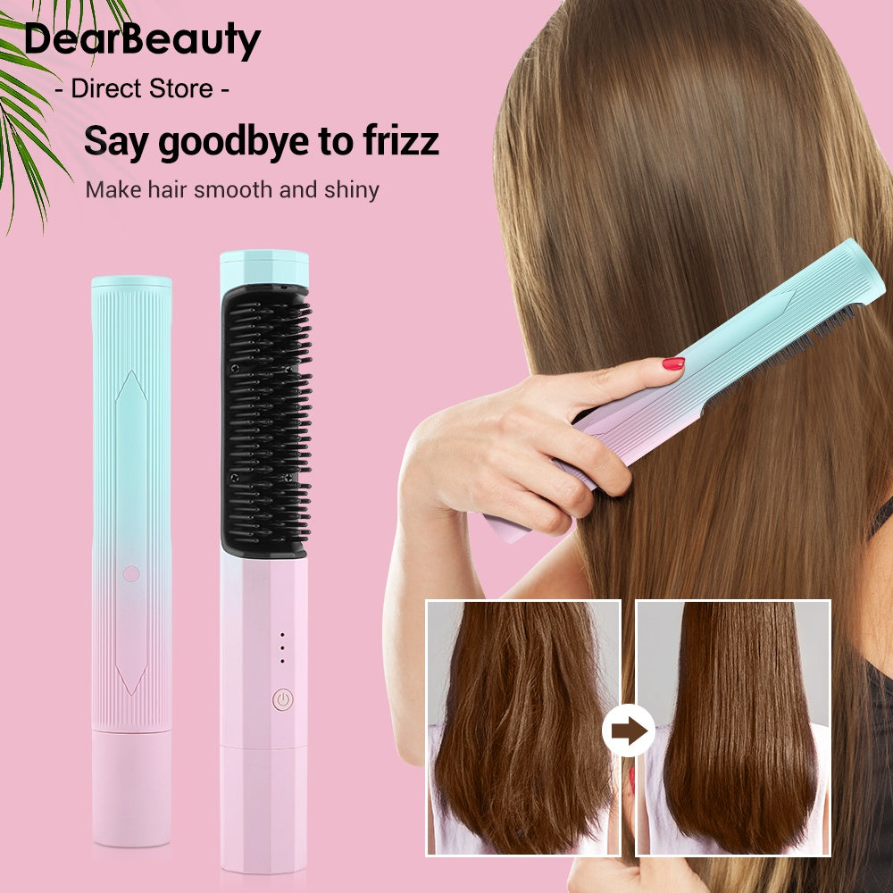 Portable Wireless  USB Charging Straightening Comb