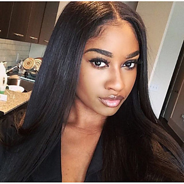 Wig Female Long Black Straight Hair Africa