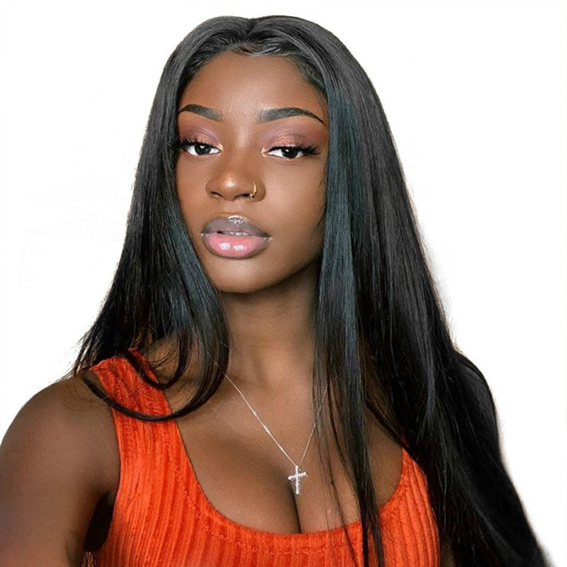 Wig Female Long Black Straight Hair Africa