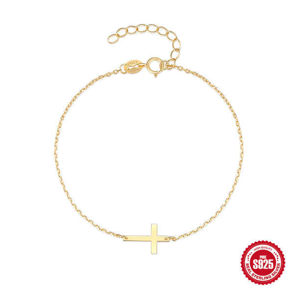 S925 Sterling Silver Creative Cross Bracelet For Women